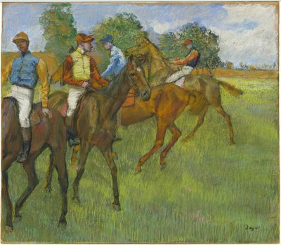 Voor de Wedstrijd door Edgar Degas