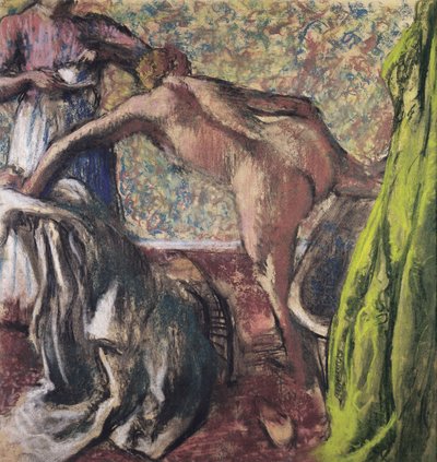 Ontbijt na het bad Le Petit Déjeuner après le bain, ca. 1896 door Edgar Degas