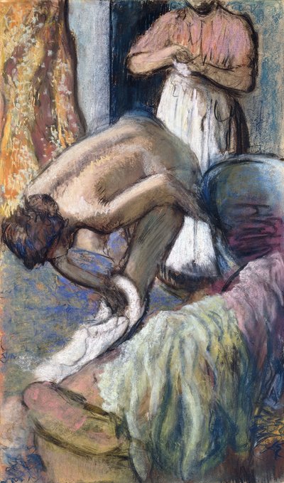 Ontbijt na het bad door Edgar Degas