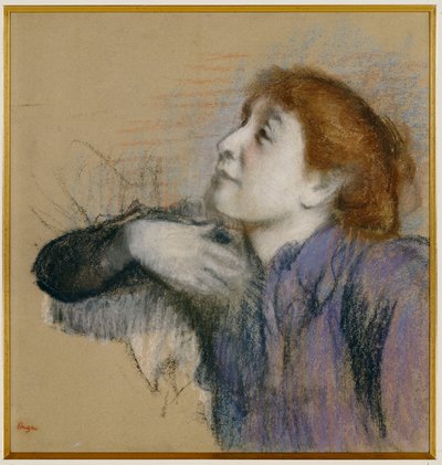 Borstbeeld van een vrouw, ca. 1880-85 door Edgar Degas