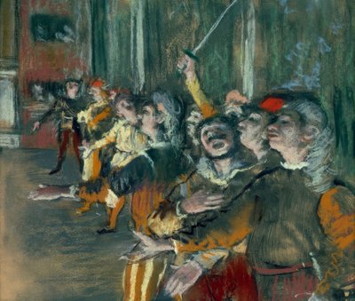 Koorleden, ook wel figuranten genoemd door Edgar Degas