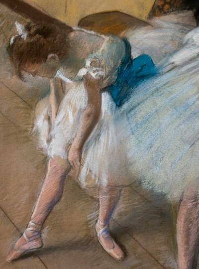 Dansexamen (detail) door Edgar Degas