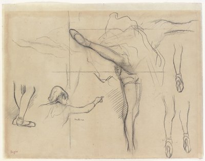 Danser - zes schetsen door Edgar Degas