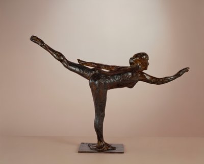 Danser: Arabesque op Rechterbeen, Linkerarm in Lijn door Edgar Degas