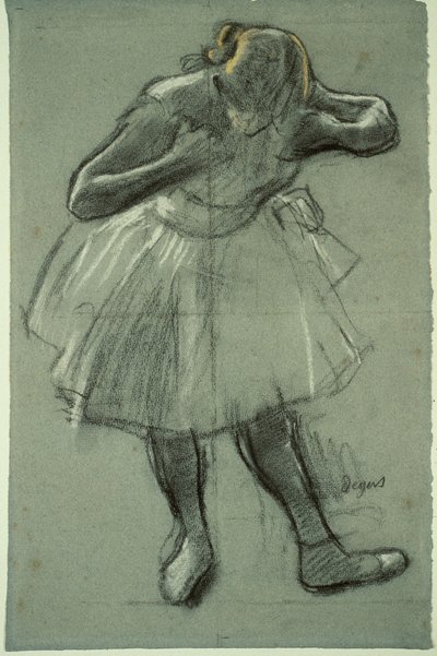 Dancer Voorover Buigend door Edgar Degas