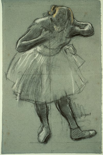 Danser Buigt Voorover door Edgar Degas