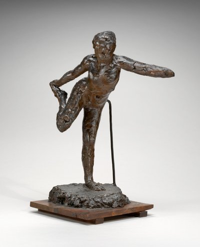 Danser Houdt Haar Rechtervoet in Haar Rechterhand, mogelijk 1900-1911 door Edgar Degas