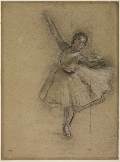 Danseres die zich omdraait door Edgar Degas