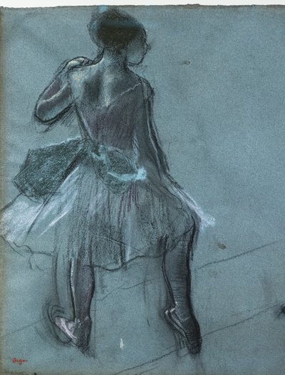 Danseres van achteren en drie voetstudies (detail) door Edgar Degas