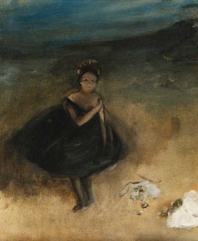 Danseres met een Boeket door Edgar Degas