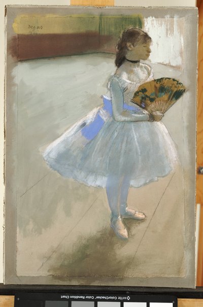 Danseres met een waaier, ca. 1879 door Edgar Degas