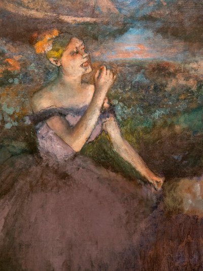 Danseres met boeketten (detail) door Edgar Degas