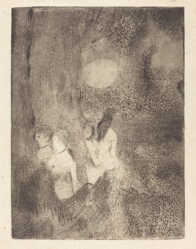 Dansers in de coulissen door Edgar Degas