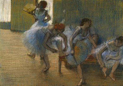 Dansers op een bank, c.1898 door Edgar Degas