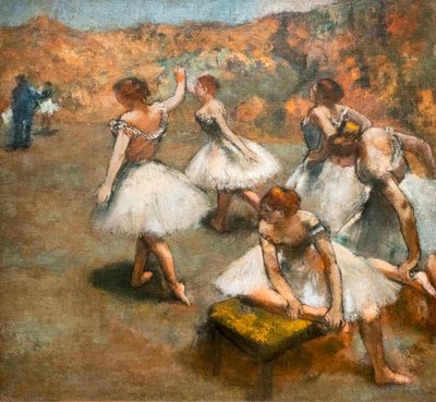 Dansers op het podium. Rond 1889-1894 door Edgar Degas