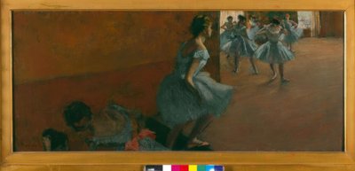 Dansers die een trap opgaan door Edgar Degas
