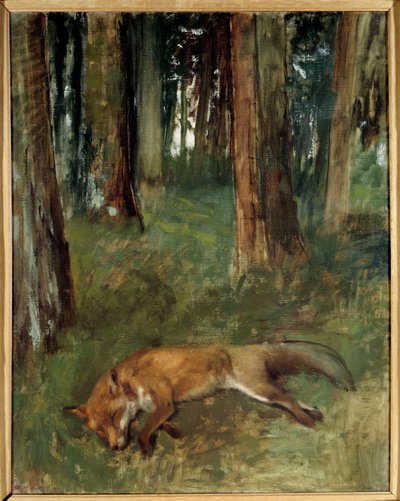 Dode vos in een bos door Edgar Degas