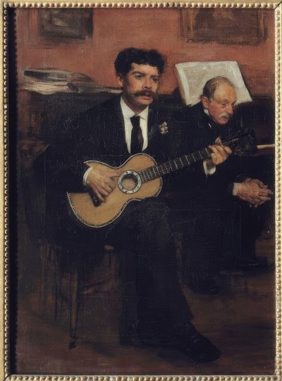 De Spaanse Tenor Lorenzo Pagans (1838–1883) en de Vader door Edgar Degas