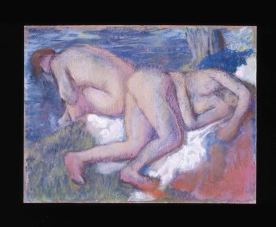 Twee vrouwen in bad door Edgar Degas