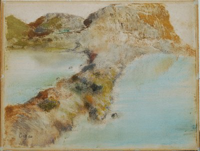 Rotsachtige kust door Edgar Degas