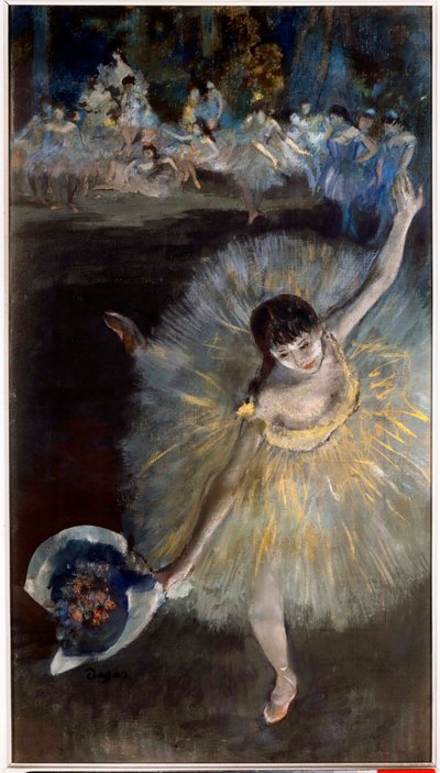 Einde van arabesk door Edgar Degas