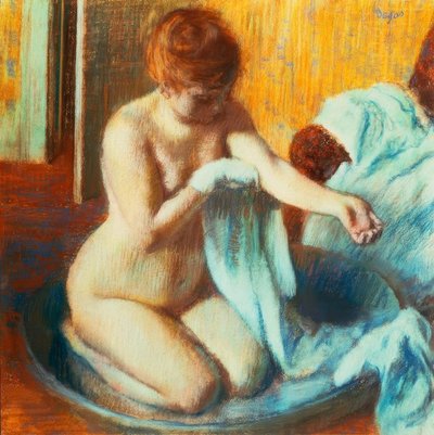 Vrouw in het bad door Edgar Degas