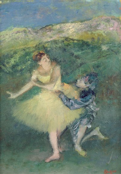 Harlekijn en Colombine, ca. 1886-90 door Edgar Degas