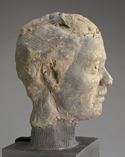 Hoofd, Studie voor een portret van Mme Salle, c. 1892 door Edgar Degas
