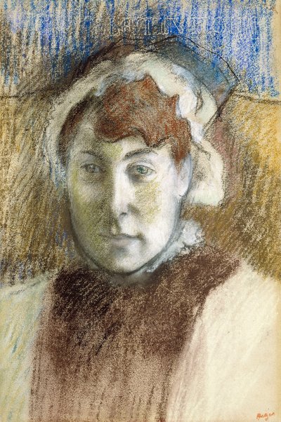Hoofd van een vrouw door Edgar Degas