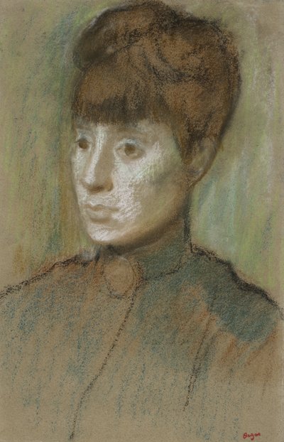 Hoofd van een Vrouw, 1884 door Edgar Degas