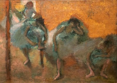 Thuisdansers (detail) door Edgar Degas