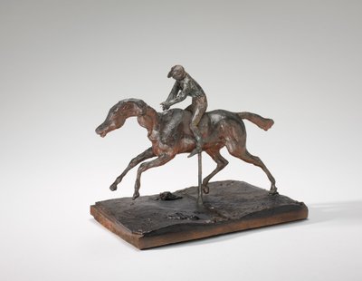 Paard in galop op de rechtervoet, de linkerachtervoet raakt alleen de grond door Edgar Degas