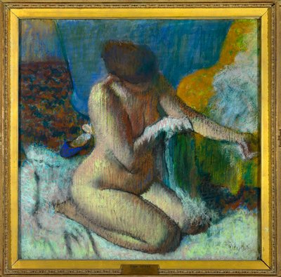 La sortie du bain door Edgar Degas