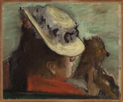 Dame met een hond, ca. 1877 door Edgar Degas