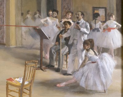 De danszaal in de Opera van de rue Le Peletier door Edgar Degas