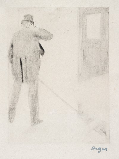 Ludovic Halévy achter de Schermen, c.1880-83 door Edgar Degas