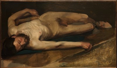 Mannelijke naakt. 1856 door Edgar Degas