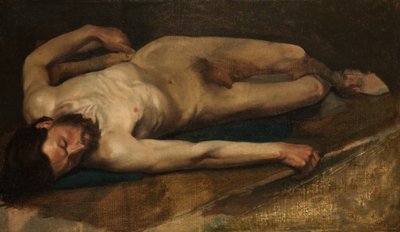 Mannelijke naakt, 1856 door Edgar Degas