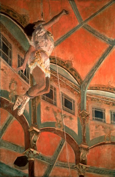 Miss Lala in het Fernando Circus door Edgar Degas