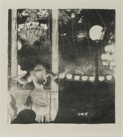 Mlle Becat in het Cafe des Ambassadeurs door Edgar Degas