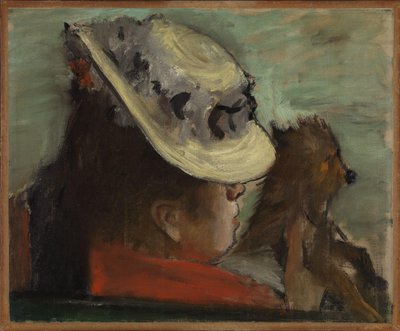 Noors Bokmål:  Dame med hund Dame met een hond door Edgar Degas