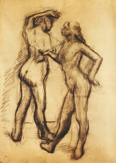 Naaktstudie door Edgar Degas
