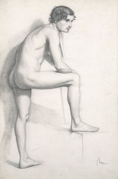Naaktstudie, c.1858 door Edgar Degas