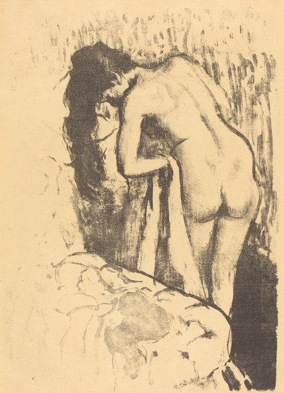 Naakte Vrouw Staand, Zichzelf Afdrogend door Edgar Degas