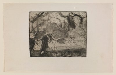 Op het podium III door Edgar Degas