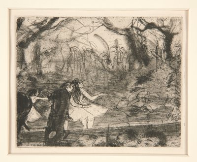 Op het podium III door Edgar Degas