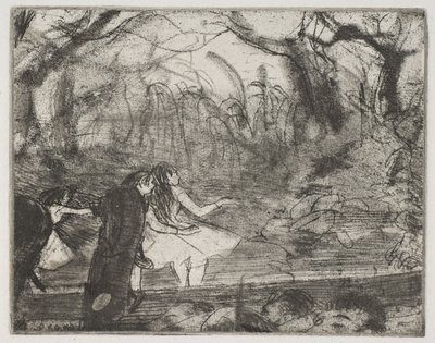 Op het toneel III door Edgar Degas