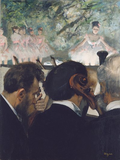 Orkestmuzikanten door Edgar Degas