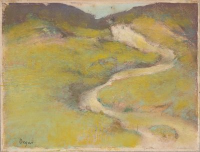 Pad in een Veld door Edgar Degas
