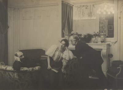 Paul Poujaud, Mevr. Arthur Fontaine en Degas, 1895 door Edgar Degas